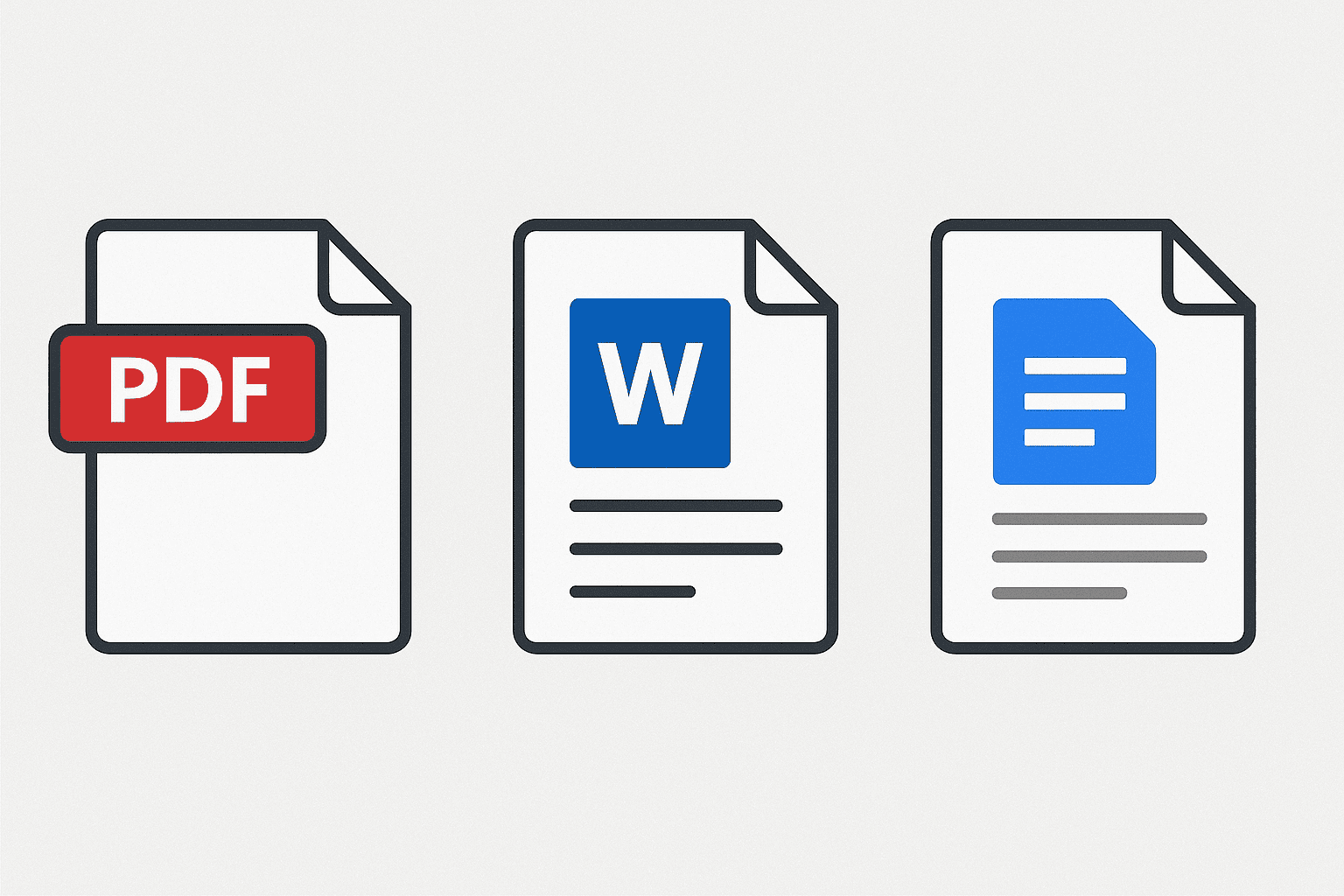 pdf vs word vs google docs